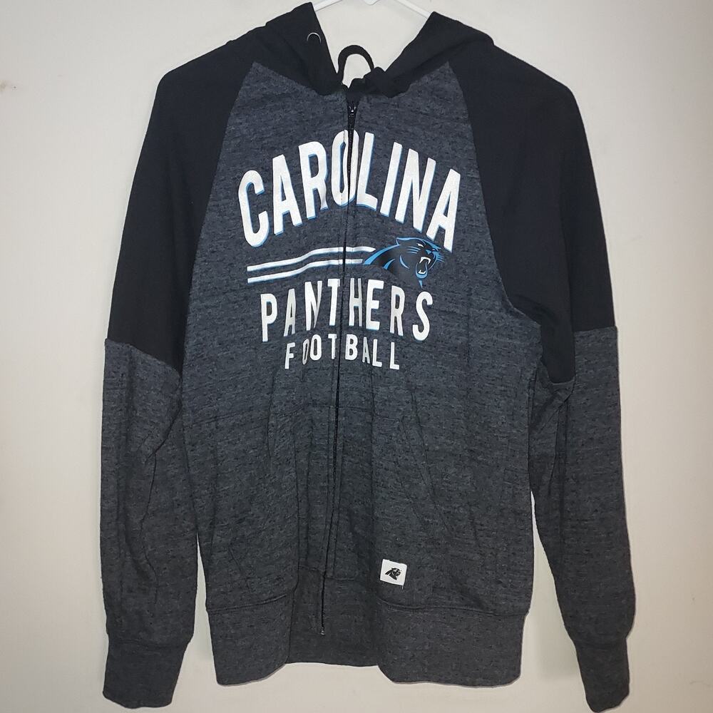 Carolina Panthers Women's Sweatshirt Small Hooded Full Zip NFL Team Apparel